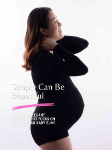 Clean and elegant maternity portraits that focus on you and your baby bump.