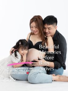 Include your spouse and little ones for a heartfelt maternity session ❤️